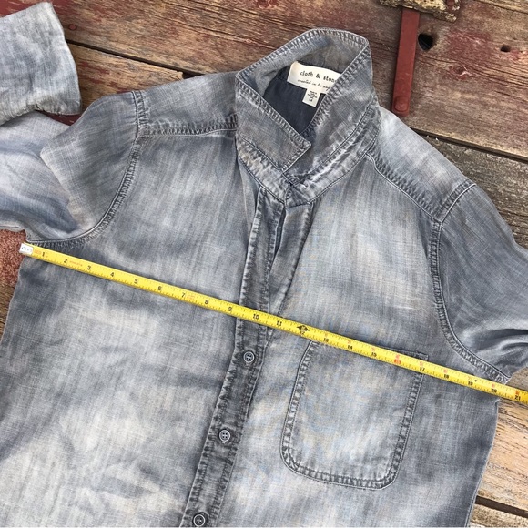 💙Cloth & Stone Light Grey Chambray Shirt - Picture 11 of 12